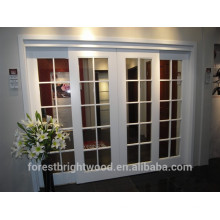 Белый цвет интерьера стеклянные французские двери с 10 Лайт